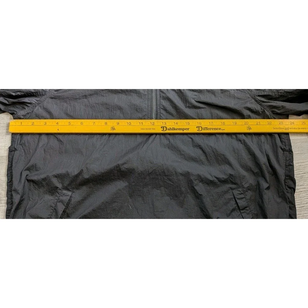 Lululemon Women's Step Out Anorak Half Zip Nylon Windbreaker Jacket Sz L Black
